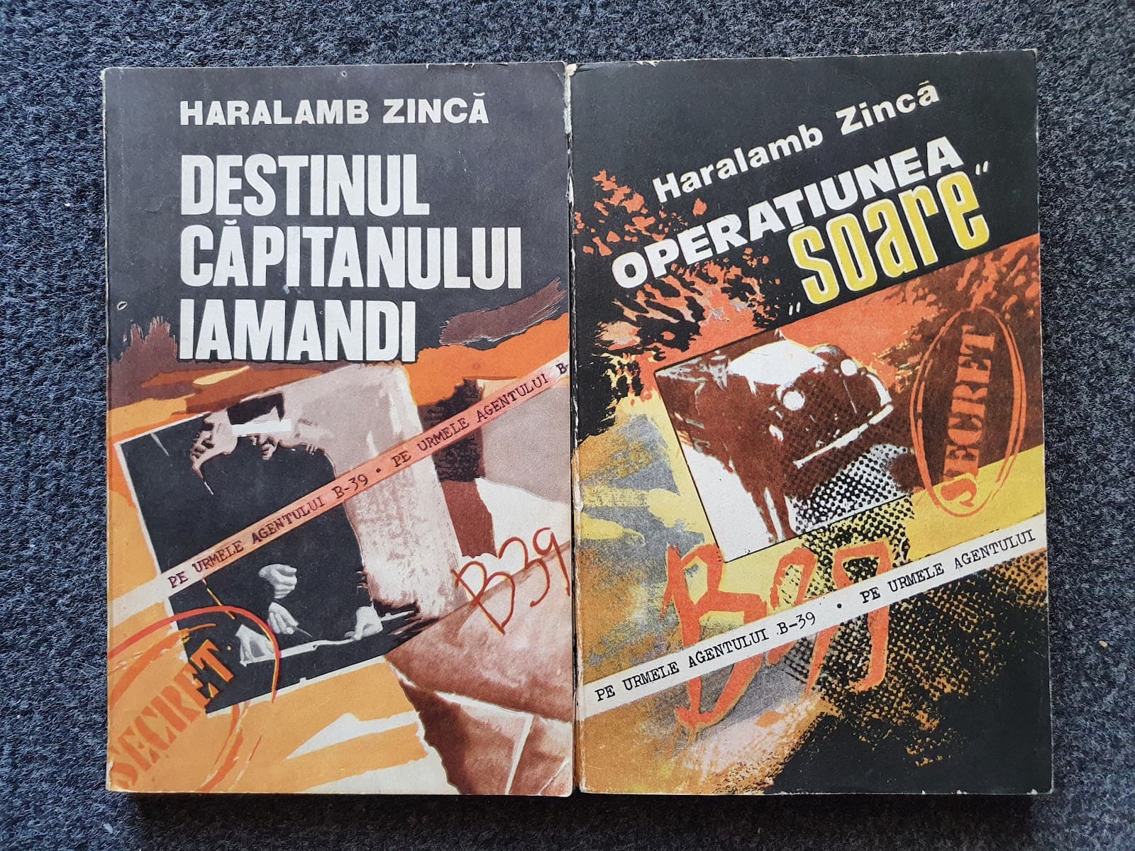 Lot 2 carti politiste HARALAMB ZINCA: Destinul capitanului Iamandi, Operatiunea Soare
