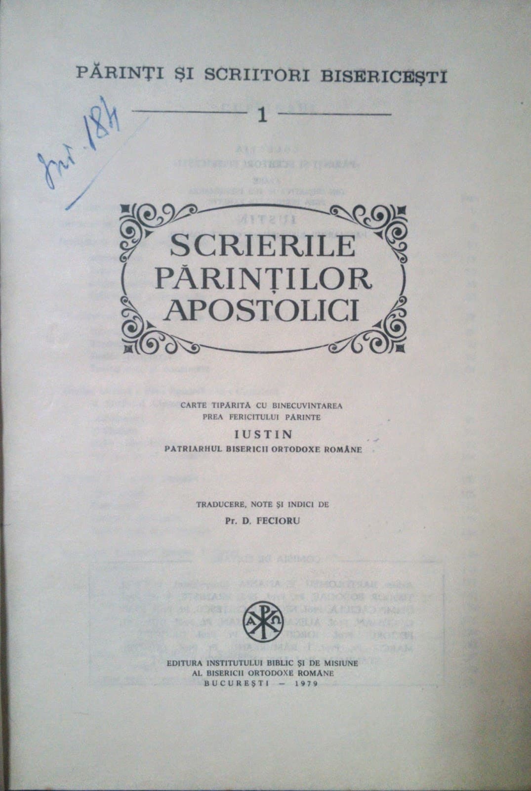 SCRIERILE PARINTILOR APOSTOLICI