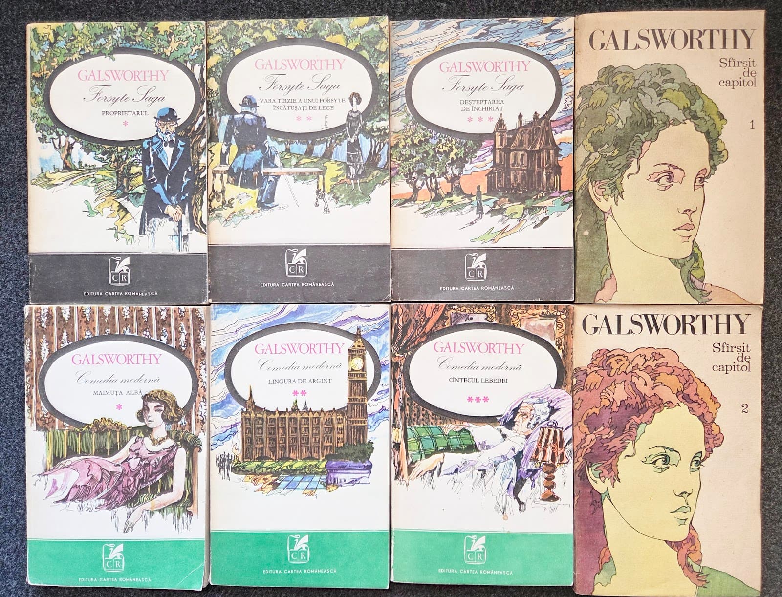 FORSYTE SAGA + COMEDIA MODERNA + SFARSIT DE CAPITOL (8 vol. complet)