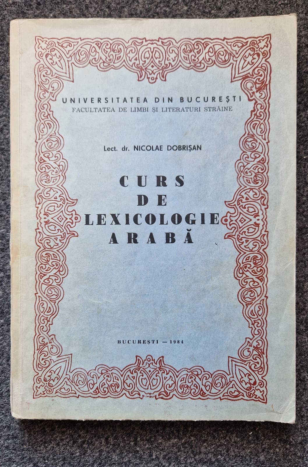 CURS DE LEXICOLOGIE ARABA